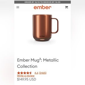 Ember Mug 2 Copper Edition 10oz. Brand new, never used.